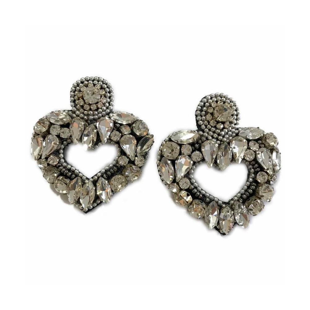 Aretes Corazón de Cristal