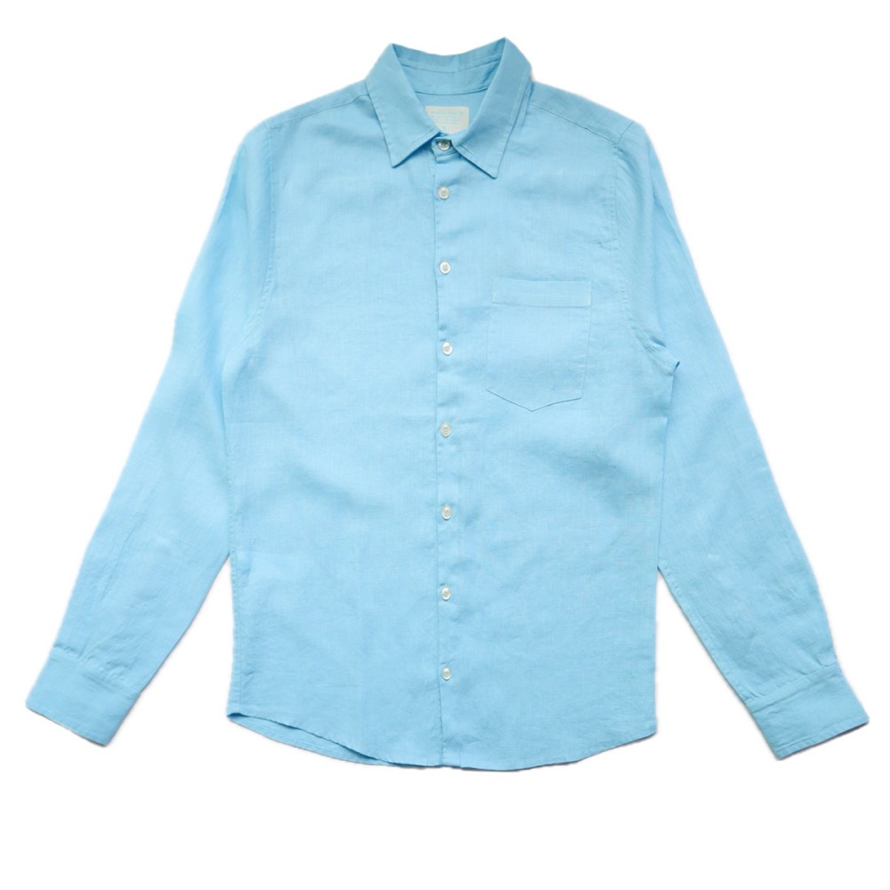 Camisa Lino Azul Agua Marina