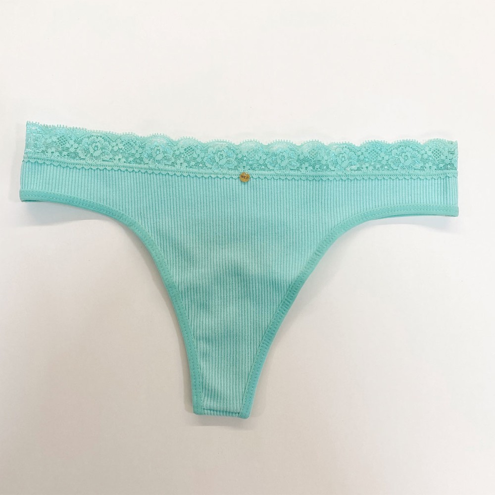 Panty Rib Encaje Menta